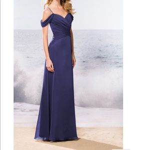 BELSOIE  Long V-neck Belsoie Tiffany Chiffon Bridesmaid Dress